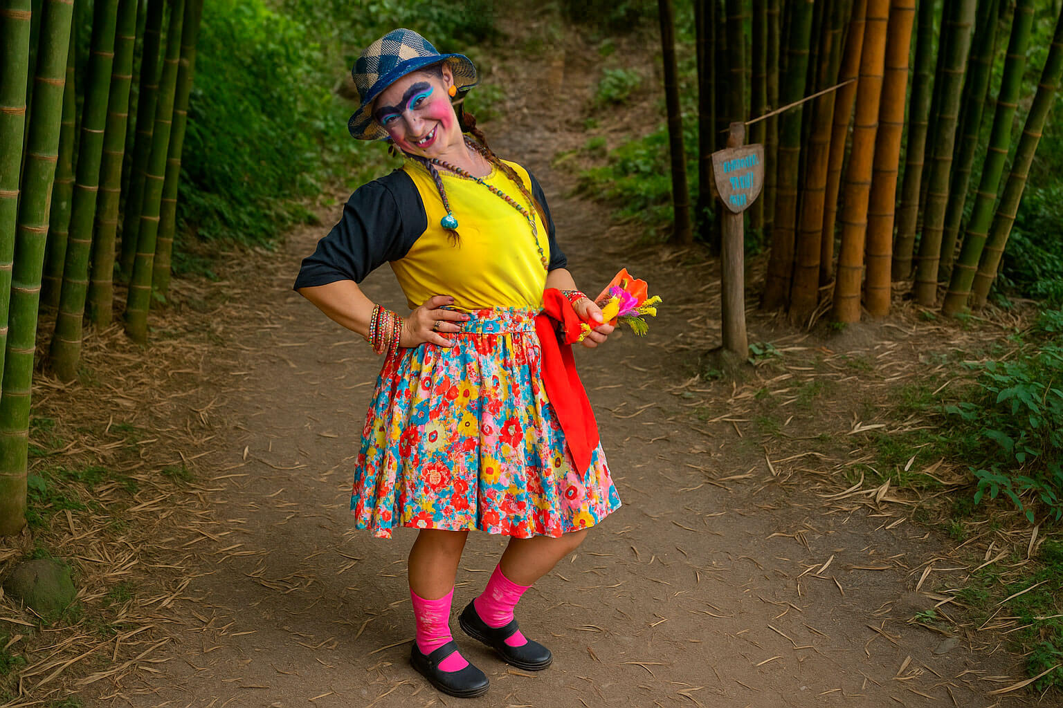 personajes interactivos en el parque los arrieros